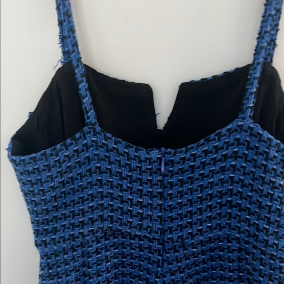 Zara Blue Textured Dress size S - Picture 6 of 7